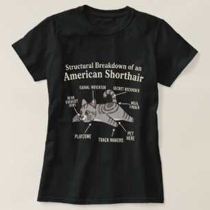 Strukturdiagramm der Amerikanischen Kurzhaar T-Shirt