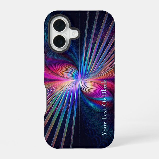 Strukturelle Irisierung iPhone 16 Hülle (Rückseite)