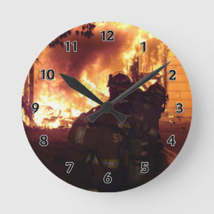Strukturfeuer Runde Wanduhr