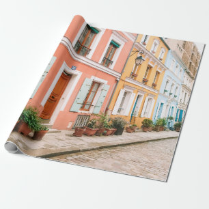 STRUKTURFOTOGRAFIE DES MULTICOLORIERTEN GEBÄUDE GESCHENKPAPIER