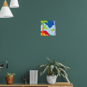 Strukturierte abstrakte Naturlandschaft Acrylpost Poster
