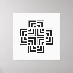 Strukturierte Geometrie   Modern Leinwanddruck
