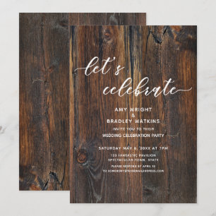 Strukturierte Holz Handschrift Schrift Lass uns fe Einladung