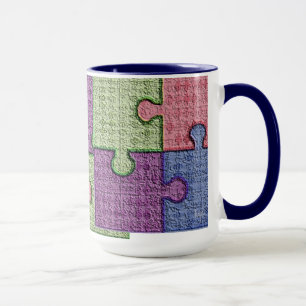 Strukturierte Puzzlespiel-Tasse Tasse