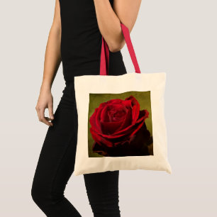 Strukturierte rote Rosen-Tasche Tragetasche