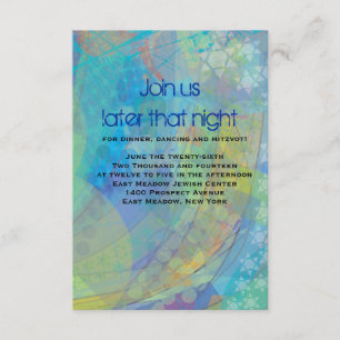 STRUKTURIERTE STERNE Bar-Schläger Mitzvah Begleitkarte