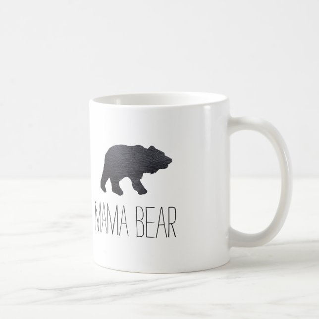 Strukturierter grauer Bär Kaffeetasse (Rechts)