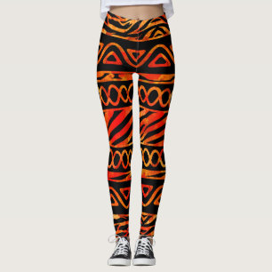 Strukturiertes ethnisches und Tierdruck-Muster N3 Leggings