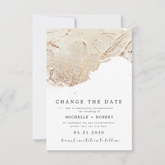 strukturiertes Foto ändern das Datum Einladung (Vorderseite)