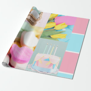 Strukturiertes Geschenkpapier Alles Gute zum Gebur