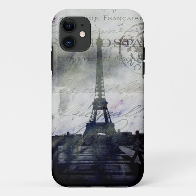 Strukturiertes Paris in Lavendel iPhone 5 Case-Mate iPhone Hülle (Rückseite)