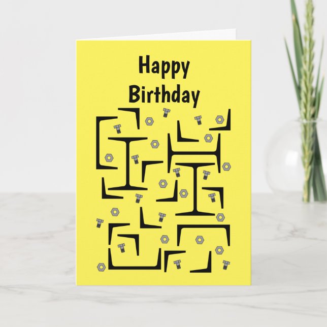 Strukturstahlmuster Karte (Vorderseite)