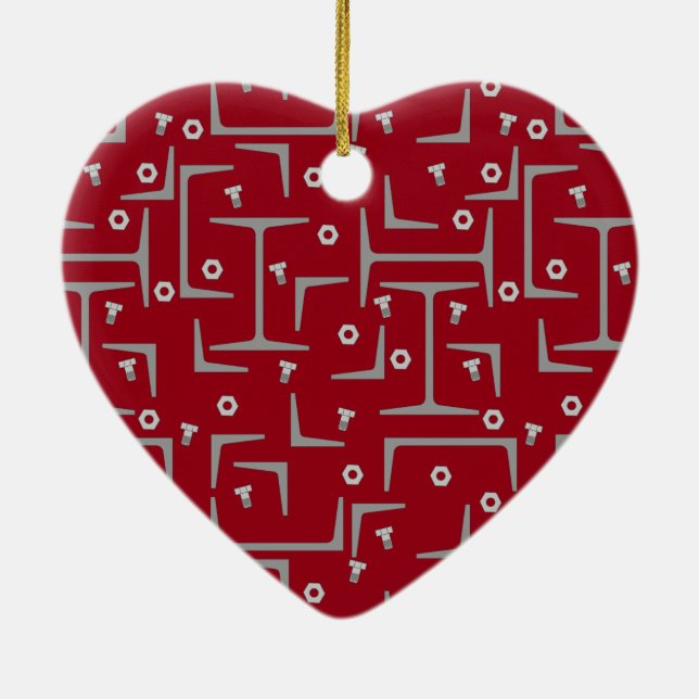 Strukturstahlmuster Keramik Ornament (Hinten)