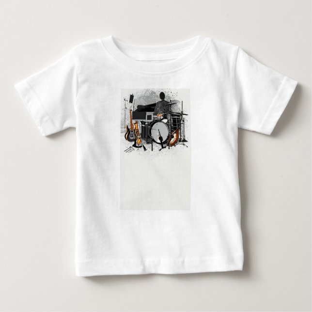 "Strumming Harmony: Gitarre Elegance" Baby T-shirt (Vorderseite)