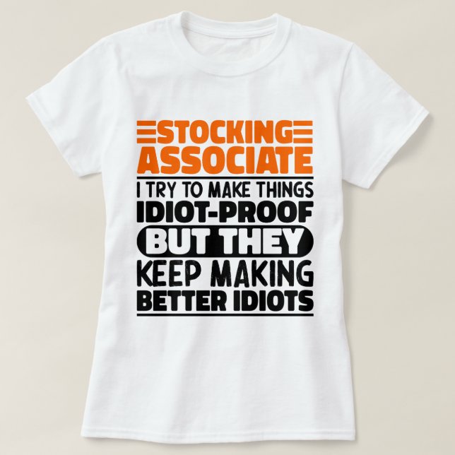 Strumpf Associate Ich versuche, die Dinge lustig C T-Shirt (Design vorne)