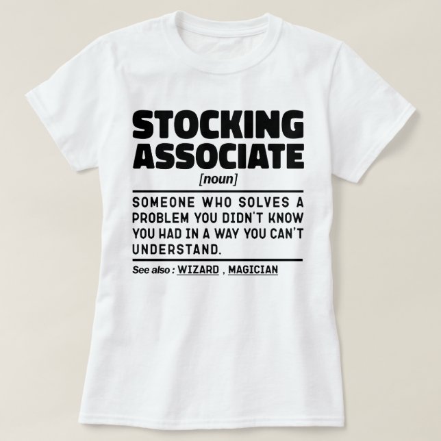 Strumpf Associate Noun Warehouse Worker Cool T-Shirt (Design vorne)
