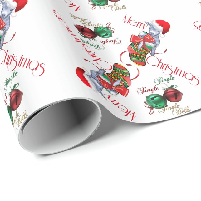 Strumpf Baby Goat Weihnachtswrapping Paper Geschenkpapier (Rolleneckpunkt)