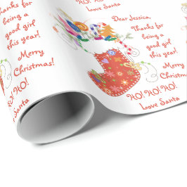 Strumpf Brief von Weihnachten Weihnachten Geschenkpapier