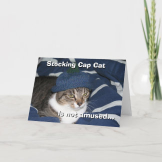 Strumpf Cap Katze wird nicht amüsiert Karte
