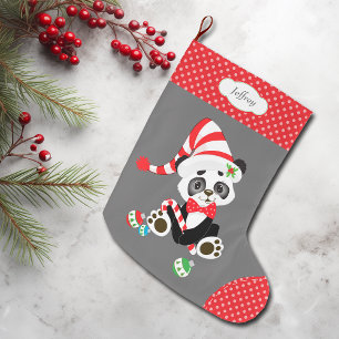 Strumpf Cap Panda Bear Großer Weihnachtsstrumpf