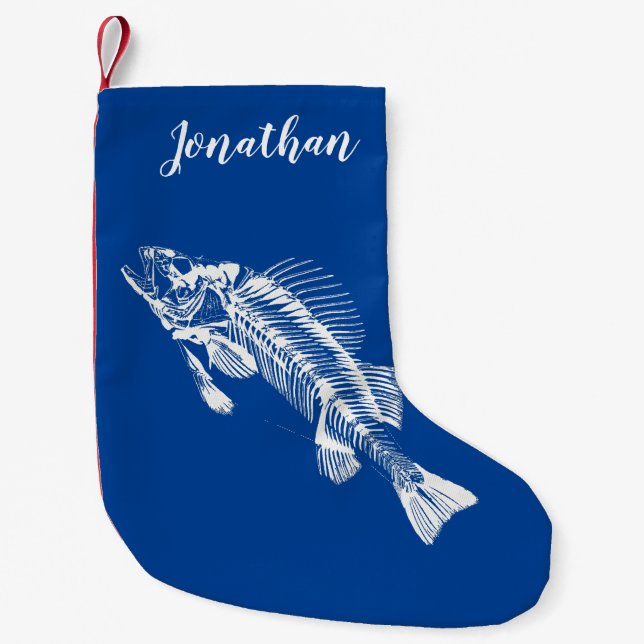 Strumpf der personalisierten Fischknochen Kleiner Weihnachtsstrumpf (Vorderseite)