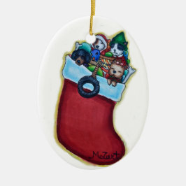 Strumpf der Welpen Weihnachtsschmuck