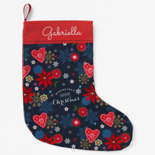 Strumpf des Weihnachtsfeiertags- der Herz- Kleiner Weihnachtsstrumpf