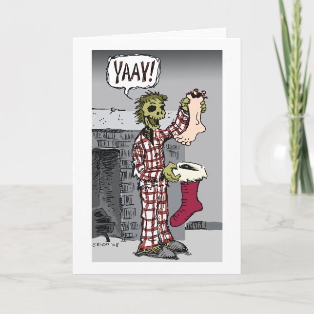 Strumpf Feiertagskarte (Vorderseite)