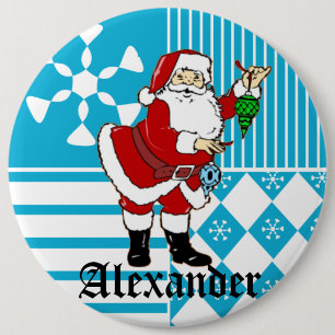 Strumpf-Namen-Umbau-Knöpfe Weihnachtsmanns Button