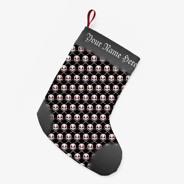 Strumpf-Rock und Roll-Drummer Kleiner Weihnachtsstrumpf (Vorderansicht (hängend))