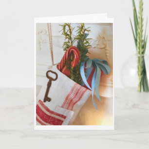 STRUMPF SIND HUNG & BAUM IST DEKORIERT CHRISTMAS KARTE