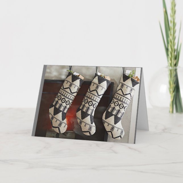 "STRUMPF SIND HUNG & CHRISTMAS IST IN DER NÄHE" KARTE (Vorderseite)