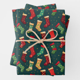 Strumpf und Glitzern Geschenkpapier Set