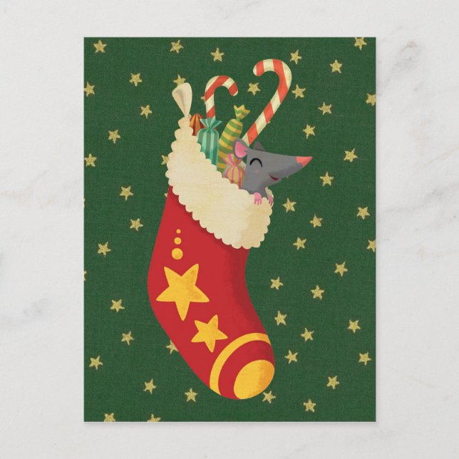 Strumpf Vintage Postkarte (Vorderseite)