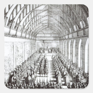 Strumpfband-Fest der Sovereign und die Ritter Quadratischer Aufkleber