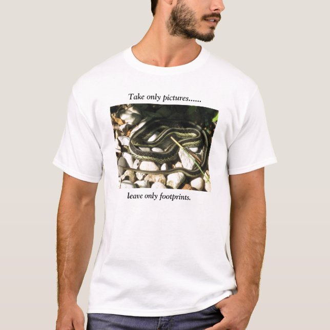 Strumpfband-Schlange machen nur Fotos T-Shirt (Vorderseite)