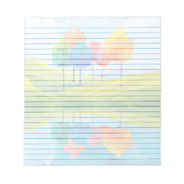 Strumpfbäume gegerbt - 5,5" x 6" Notepad Notizblock