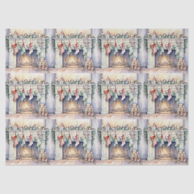 Strümpfe, die durch das Feuer hungen Seidenpapier (Vorderseite)