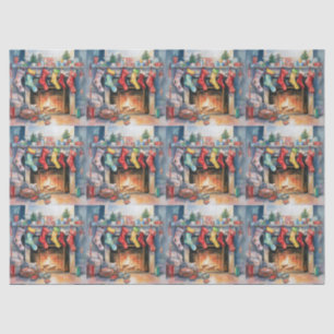 Strümpfe, die durch das Feuer hungen Seidenpapier