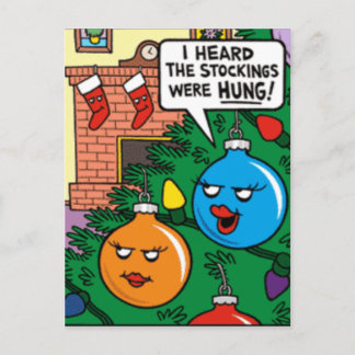 Strümpfe gehangen feiertagspostkarte