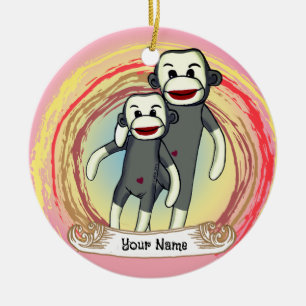 Strumpfmonkey-Vati Keramik Ornament