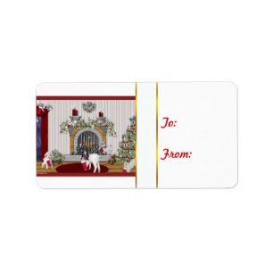 Strumpfs Hung Goat Weihnachtsgeschenk Tag Sticker Adressaufkleber