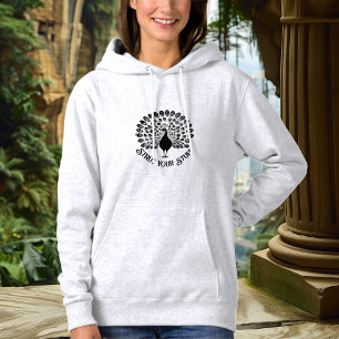 Strut Your Stuff Pfau-Hoodie – Kühne Aussage Hoodie
