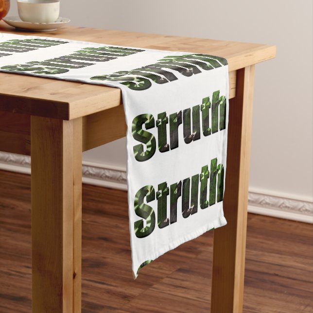 Struth! Aussie Slang Word, Kurzer Tischläufer (Beispiel)