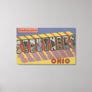Struthers, Ohio - Große Buchstabenszenen Leinwanddruck