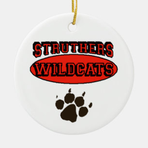 Struthers Wildkatzen Keramik Ornament