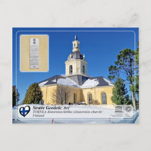 Struve Geodetic Arc - TORNEA Alatornion kirkko Postkarte