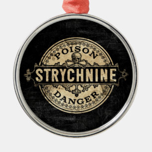 Strychnin Vintag Style Poison Label Ornament Aus Metall
