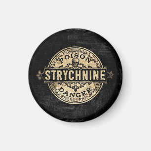Strychnin Vintage Style Giftetikett Magnet