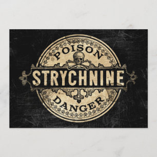 Strychnine-Vintage Art-Gift-Aufkleber-Einladung Einladung